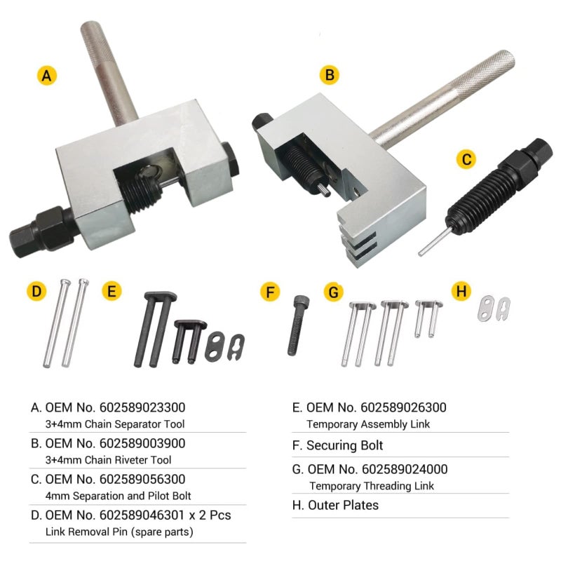 UTMALL Engine Timing Chain Camshaft Tool for Mercedes Benz M271 M272 M273 M274 M276 Timing Chain Riveting Tools - Image 5